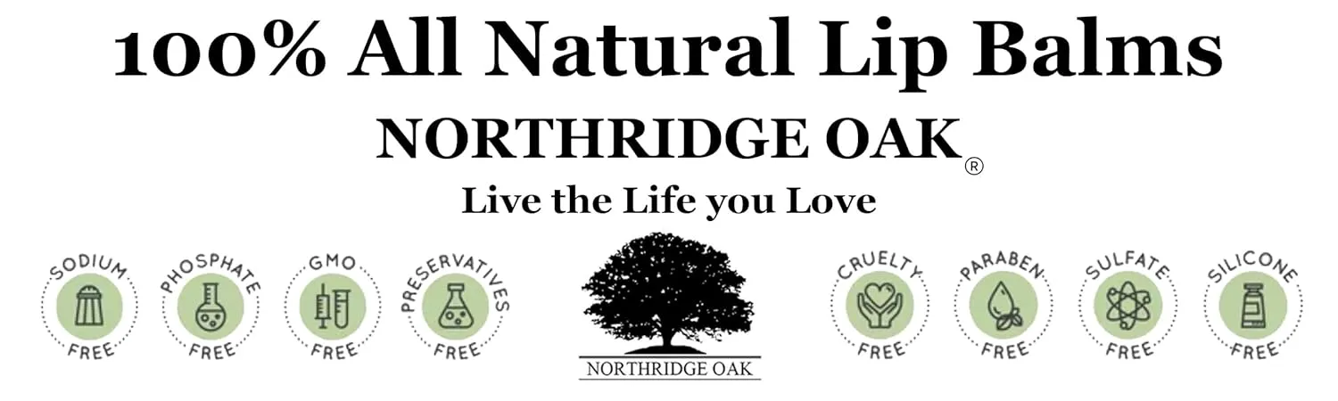 100% All Natural Lip Balm - Beeswax, Shea Butter, Coconut Oil, Vitamin E and Pure Essential Oils - 7 Different Options to Choose From (Spearmint 5 Pack)