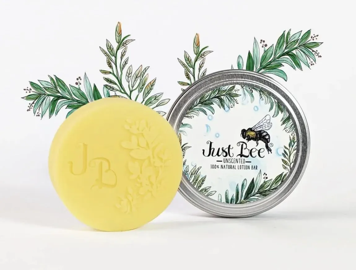 100% Natural Organic Gathered Beeswax Lotion Bar (Unscented)