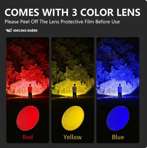 100000lumens M60 Laser Light 4 Lens Zoom Alloy Headlight Built-in 2Pcs Rechargeable Battery Waterproof Super Bright Long Range