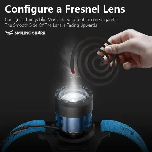 100000lumens M60 Laser Light 4 Lens Zoom Alloy Headlight Built-in 2Pcs Rechargeable Battery Waterproof Super Bright Long Range