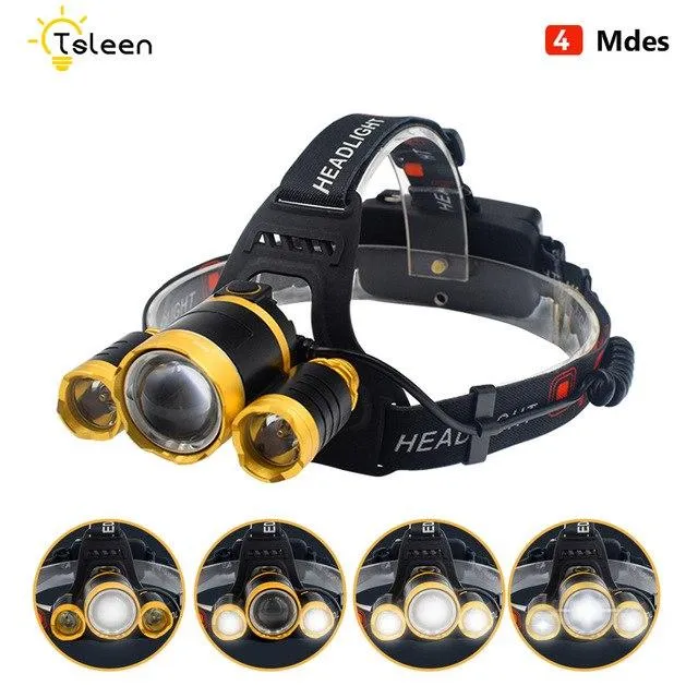 1000/2000LM Cree T6 COB Head Light Lamp Waterproof Led Head Flashlight 4/7 Light Models Rechargeable 18650 Battery Powered