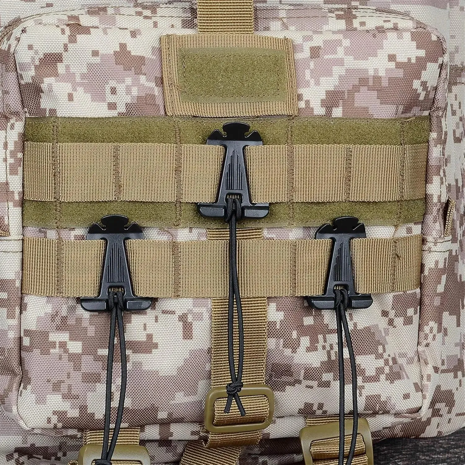 10PCS Molle Attachment Clips – Molle Web Dominators Elastic Strap Tactical Gear