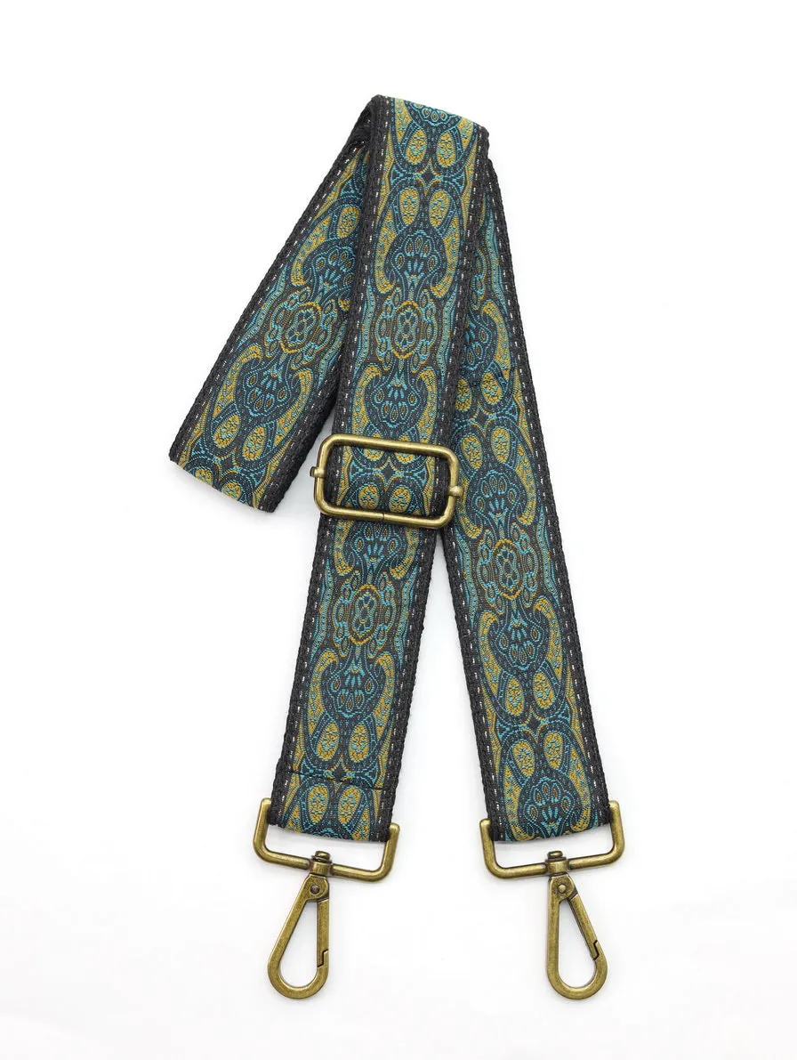 1.5"Crossbody Bag Strap With Ornate Pattern