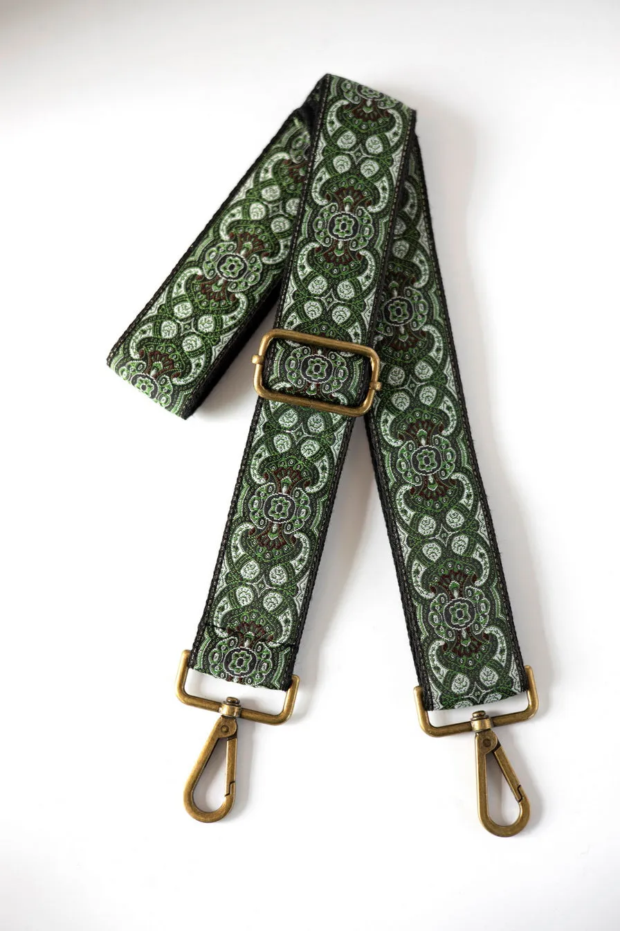 1.5"Crossbody Bag Strap With Ornate Pattern