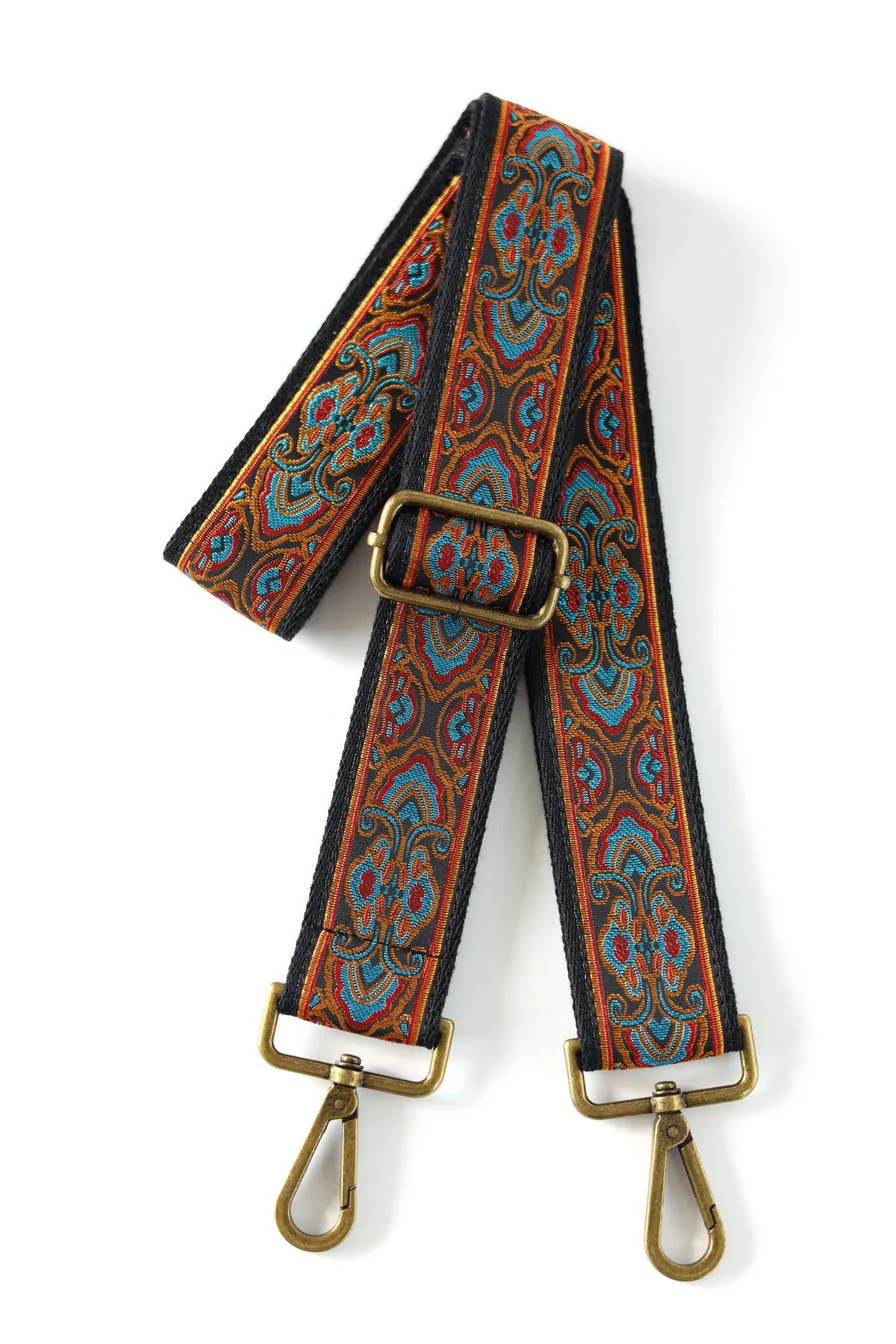 1.5"Crossbody Bag Strap With Ornate Pattern