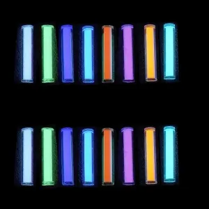 16pcs Glass Luminous Tube, 1.5 * 6mm Luminous Vial Glow rods Made of Rare Earth Materials, EDC Players, for DIY Various EDC Accessories and Decoration.