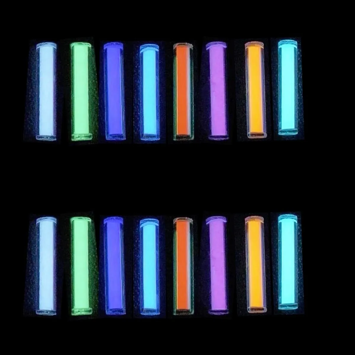 16pcs Glass Luminous Tube, 1.5 * 6mm Luminous Vial Glow rods Made of Rare Earth Materials, EDC Players, for DIY Various EDC Accessories and Decoration.
