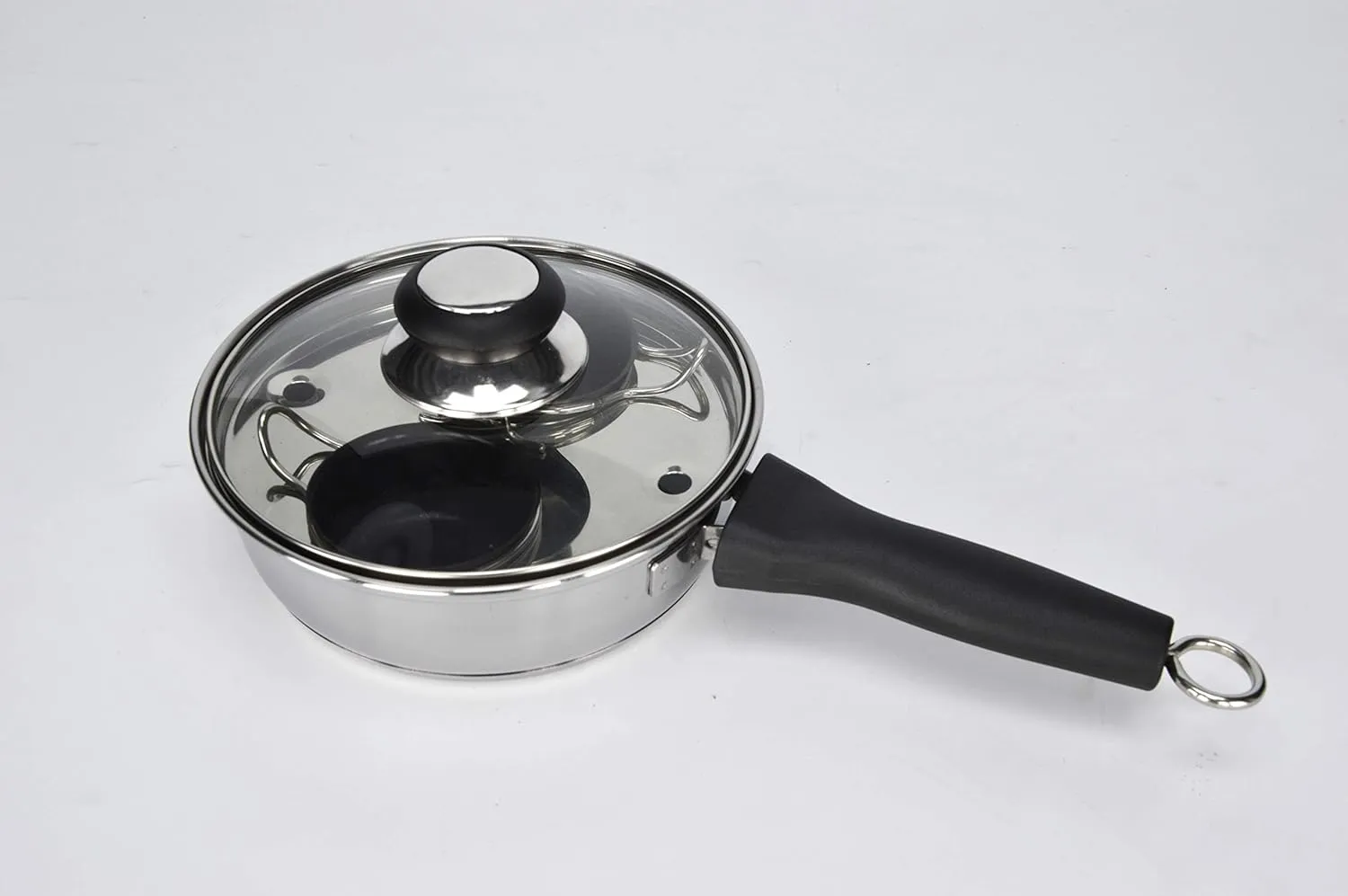 2 Cups Egg Poacher Pan - Stainless Steel Poached Egg Cooker – Perfect Poached Egg Maker – Induction Cooktop Egg Poachers Cookware Set with 2 Nonstick Large PFOA FREE Egg Poacher Cups…