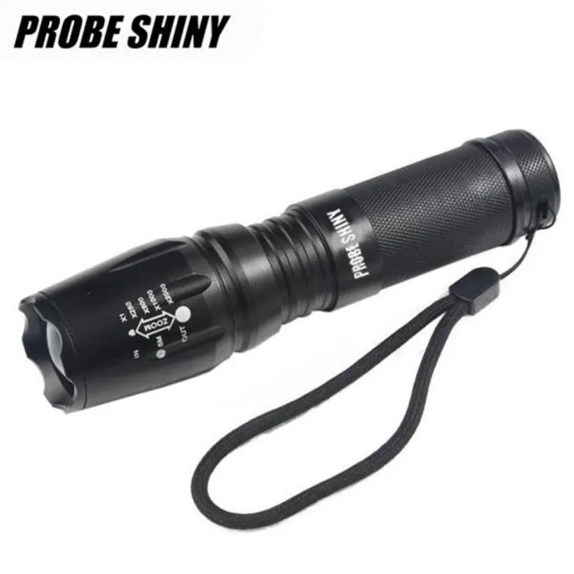 2018 Flashlight X800 Zoomable XML T6 LED Tactical Flashlight 18650 Battery Charger Case Super Bright F7