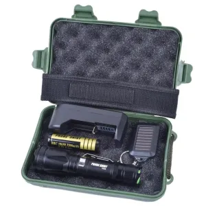 2018 Zoomable XML T6 LED Tactical Flashlight 18650 Battery Charger keychain