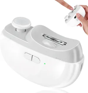 2025 Upgraded Electric Nail Clipper, Electric Nail File, 2 Speeds Automatic Nail Trimmer with LED Light & Clip Storage - USB Rechargeable for Baby, Kids, Adults, Seniors