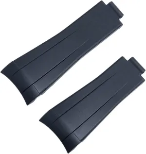20mm Rubber Watch Band Black Adjustable Fold Buckle Watch Band for Strap for Submariner GMT OYSTERFLEX Daytona Bracelet