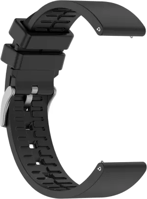 22mm Universal fluororubber Watch Strap Soft Breathable Sport Adjustable Replacement Strap with Stainless Steel Buckle