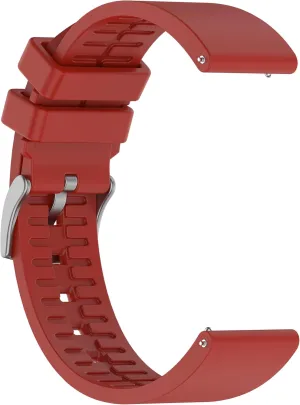 22mm Universal fluororubber Watch Strap Soft Breathable Sport Adjustable Replacement Strap with Stainless Steel Buckle
