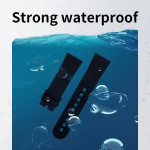 23.0Mm Fluorous Rubber Soft Watch Band for Blancpain Strap Fifty Fathoms 5000 5015 Black Watch Belt Bracelets Replacement Watch Strap