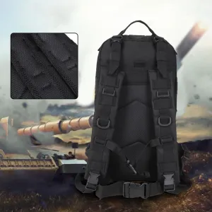 25L Military Tactical Backpack, 3-Day Bug Out Bag Army Camping Rucksack Hiking Backpacks For Men (F)