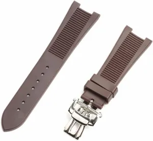 25mm Rubber Silicone Watch Strap Folding Buckle Watchbands for PATEK Philippe Strap Nautilus Series Watchband