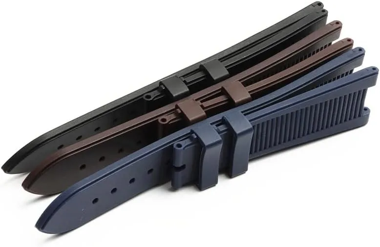 25mm Rubber Silicone Watch Strap Folding Buckle Watchbands for PATEK Philippe Strap Nautilus Series Watchband
