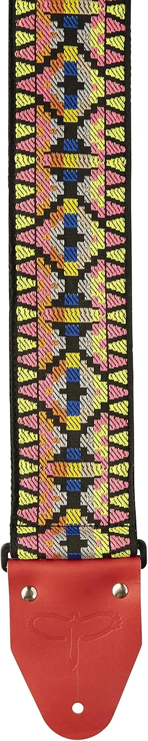2.75" Retro Jacquard Guitar Strap, Salmon (110139::036:)