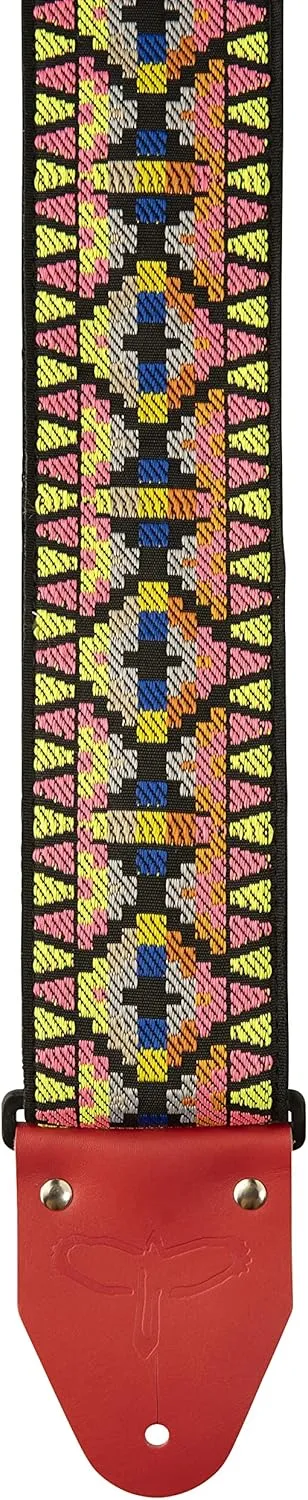 2.75" Retro Jacquard Guitar Strap, Salmon (110139::036:)