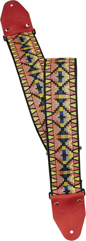 2.75" Retro Jacquard Guitar Strap, Salmon (110139::036:)