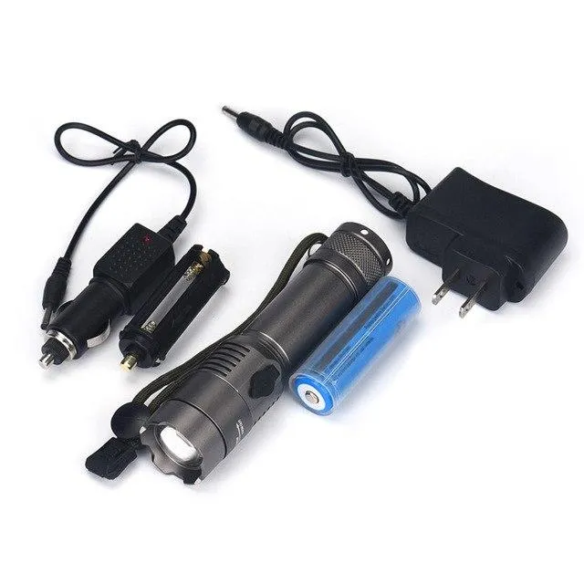 3000LM LED Flashlight XM-L T6 linterna led Waterproof Zoomable zaklamp Torch 3 modes 18650 Rechargeable Battery Bike light #2M02