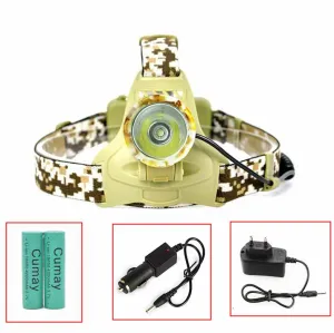 3000Lumen XM-T6 LED Headlamp Headlight Flashlight Head Lamp Light Lantern   2*18650 battery   charger   Car Charger
