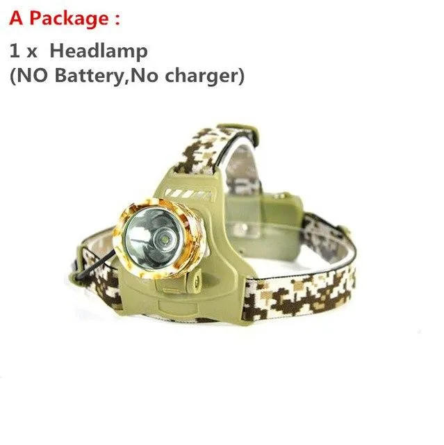 3000Lumen XM-T6 LED Headlamp Headlight Flashlight Head Lamp Light Lantern   2*18650 battery   charger   Car Charger