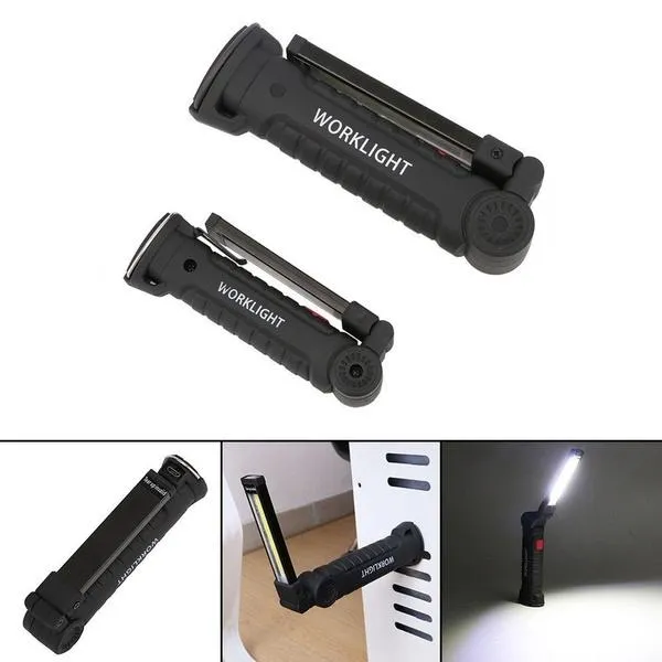 360° Rotation Inspection Lamp LED   COB Flexible Cordless Rechargeable Work Light