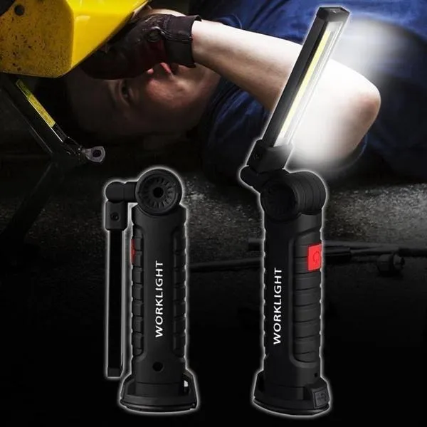360° Rotation Inspection Lamp LED   COB Flexible Cordless Rechargeable Work Light