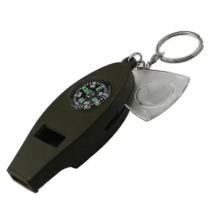 4 In1 Compass Thermometer Whistle Magnifier For Traveling Camping Hiking Climbin