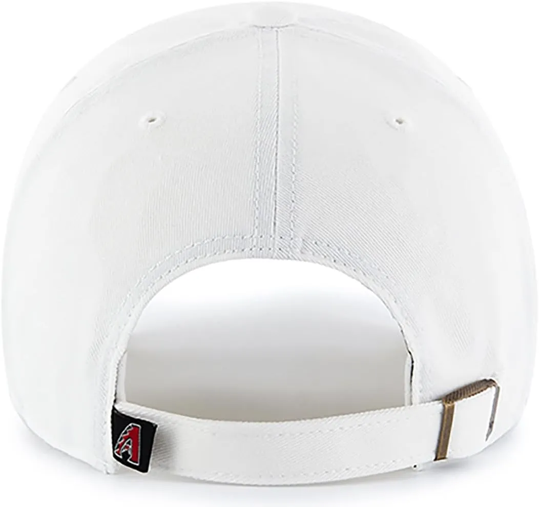 47 MLB White Team Color Primary Logo Clean Up Adjustable Strap Hat Cap, Adult One Size Fits All