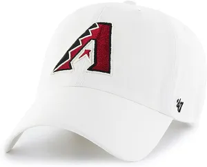 47 MLB White Team Color Primary Logo Clean Up Adjustable Strap Hat Cap, Adult One Size Fits All