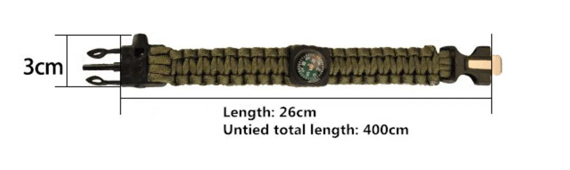 5 in 1 Camping Fire Starter Paracord