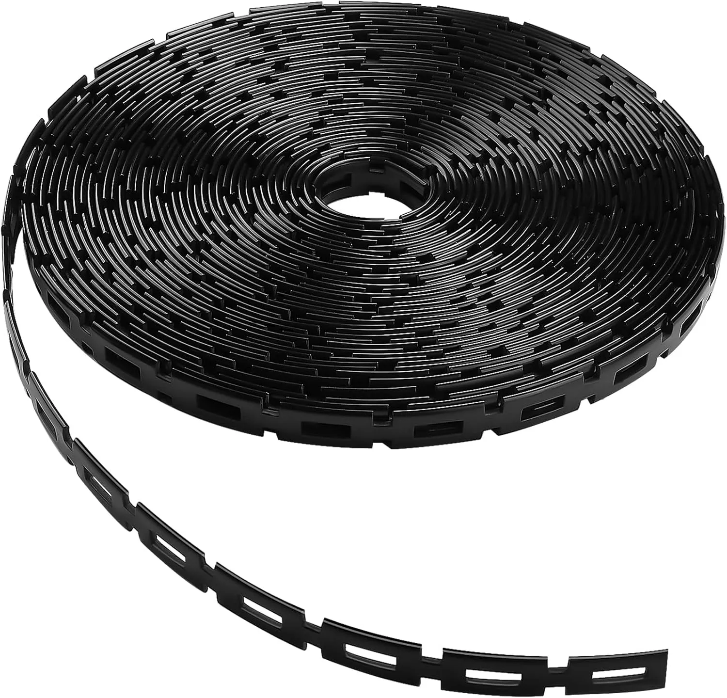 50 FT Chain Lock Tree Ties, Outdoor Plant Strap for Staking, 0.5Inch Wide Adjustability Garden Ties with Hook & Loop Fastening - Tree Stakes Support Straps for Leaning Tree Garden Accessories