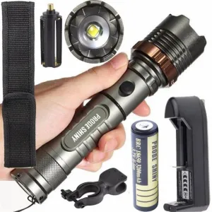 5000LM T6 LED Torch Flashlight Zoomable  18650 Battery   Charger  Cycling Flashlight Holder   Case Bicycle Light 40OT18