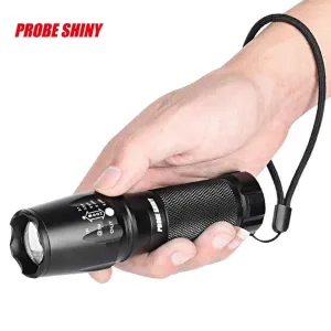 5000LM T6 LED Zoomable Flashlight Torch Rechargeable Flashlight 1x18650 Battery Charger Case LED Bicycle Light Wholesale 40OT12