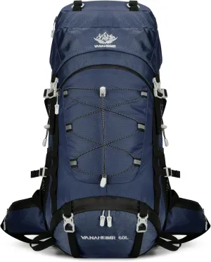 60L Travel Hiking Camping Backpack with Rain Cover, Backpack Water Resistant,Climbing Backpack for Men Women