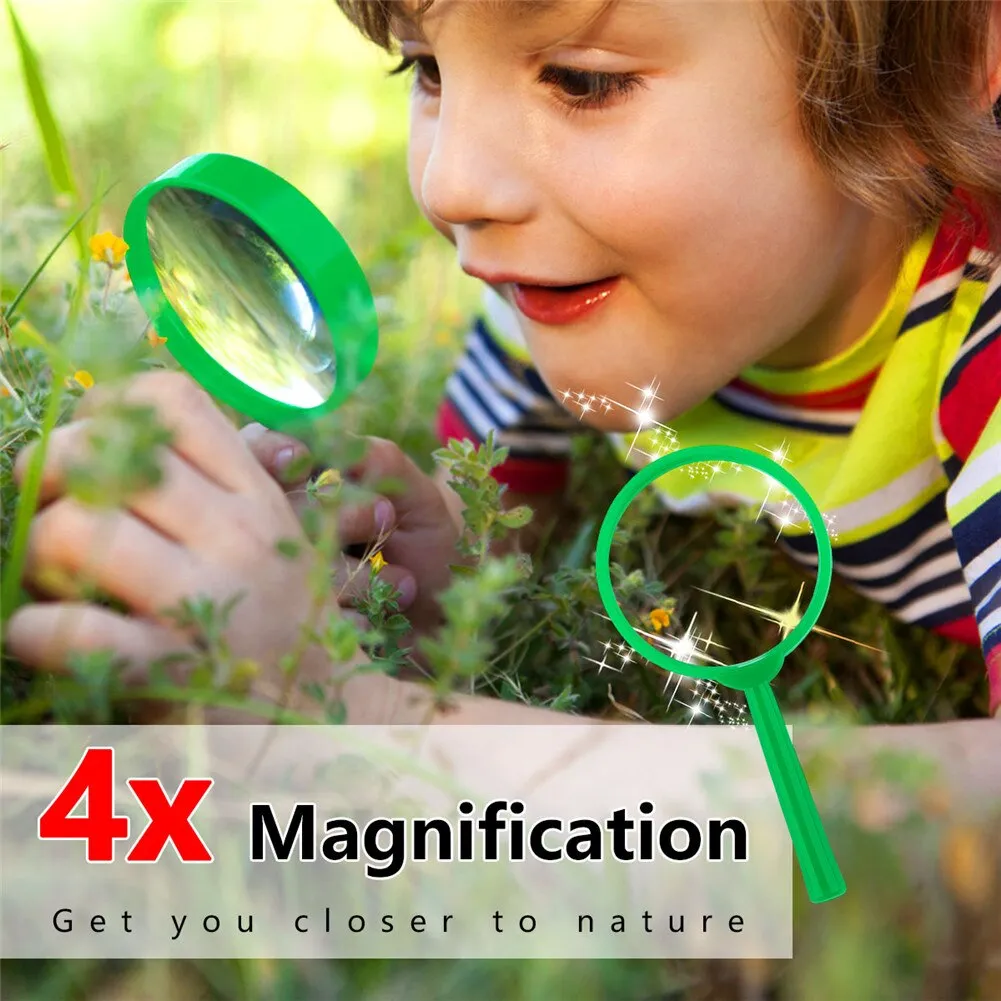 6pcs/set Children Outdoor Exploration Set Binoculars Compass Magnifier Whistle Kids Camping Adventure Pack Educational Toys Gift