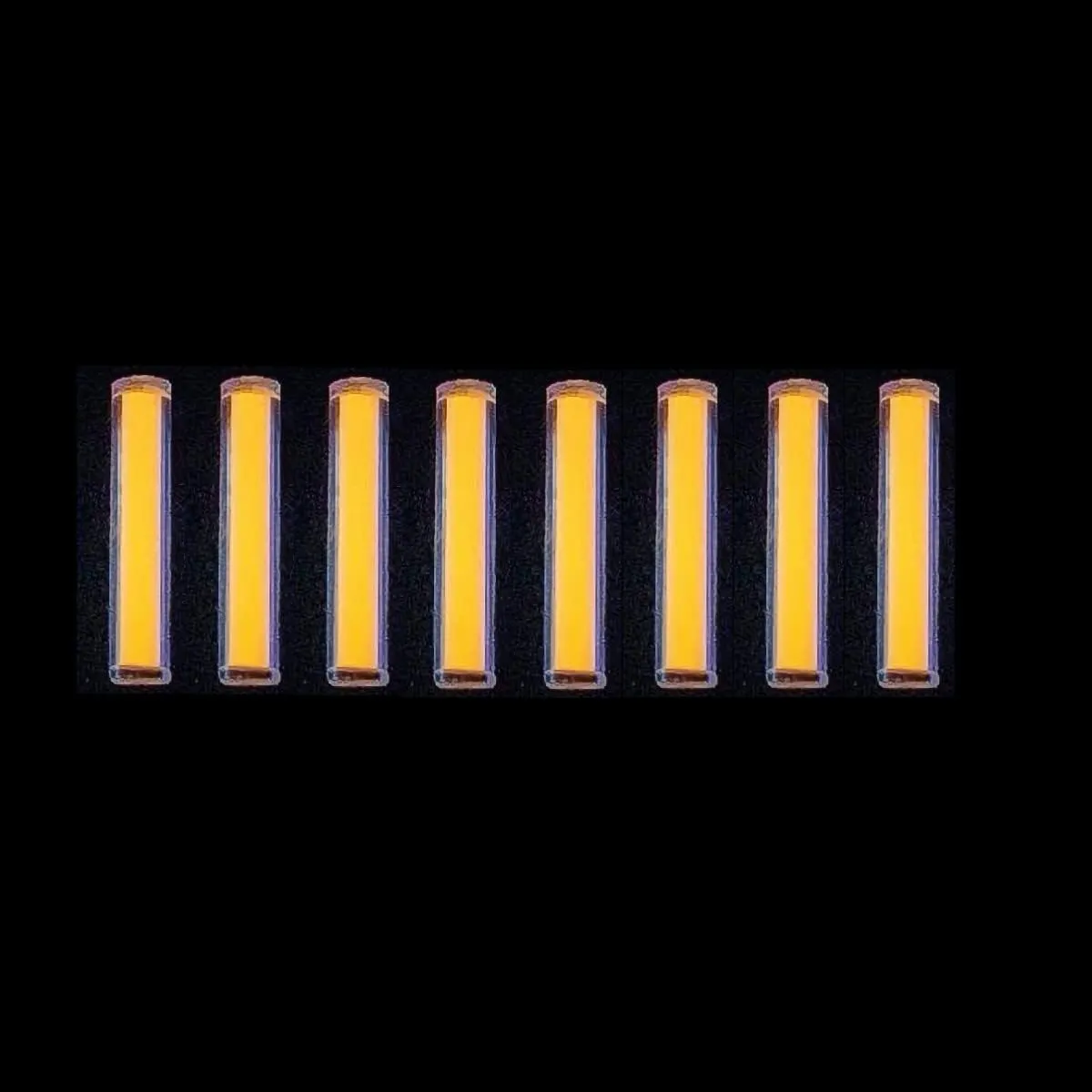 8pcs Glass Luminous Tube, 2 * 6mm Luminous Vial Glow rods Made of Rare Earth Materials, EDC Players, for DIY Various EDC Accessories and Decoration.