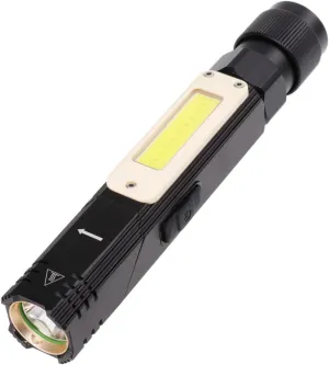 90Degree Rechargeable with Rotary Clip Magnetic Handheld Flashlight Cob Torch with Head for Versatile Use Workshops Camping and Emergencies