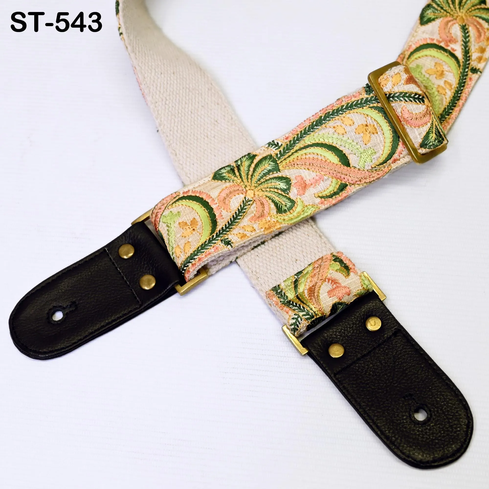 Acoustic Guitar Strap Adjustable Fender Electric Guitar Bass Leather Ukulele Boho Unique Black Gift for Guitar Players Musician Guitarist