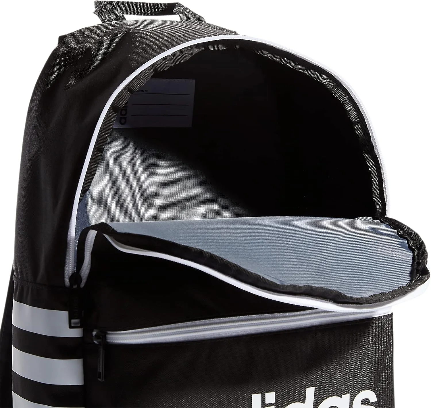 adidas Classic 3S Backpack for Boys and Girls, Black/White, One Size