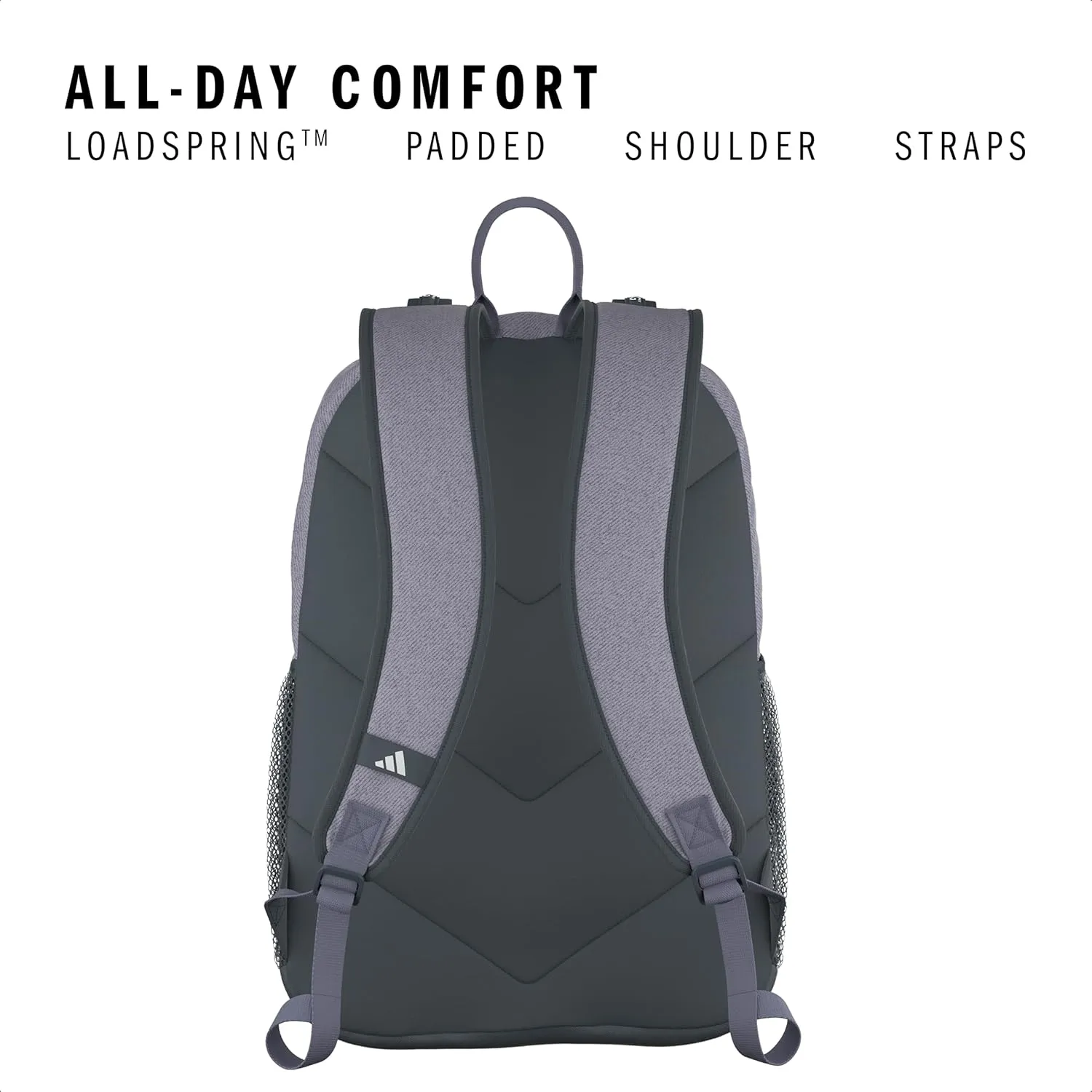 adidas Excelerator Backpack with Laptop Sleeve, Sport Bag for Men and Women, Twill Silver Dawn/Silver Dawn Grey, One Size
