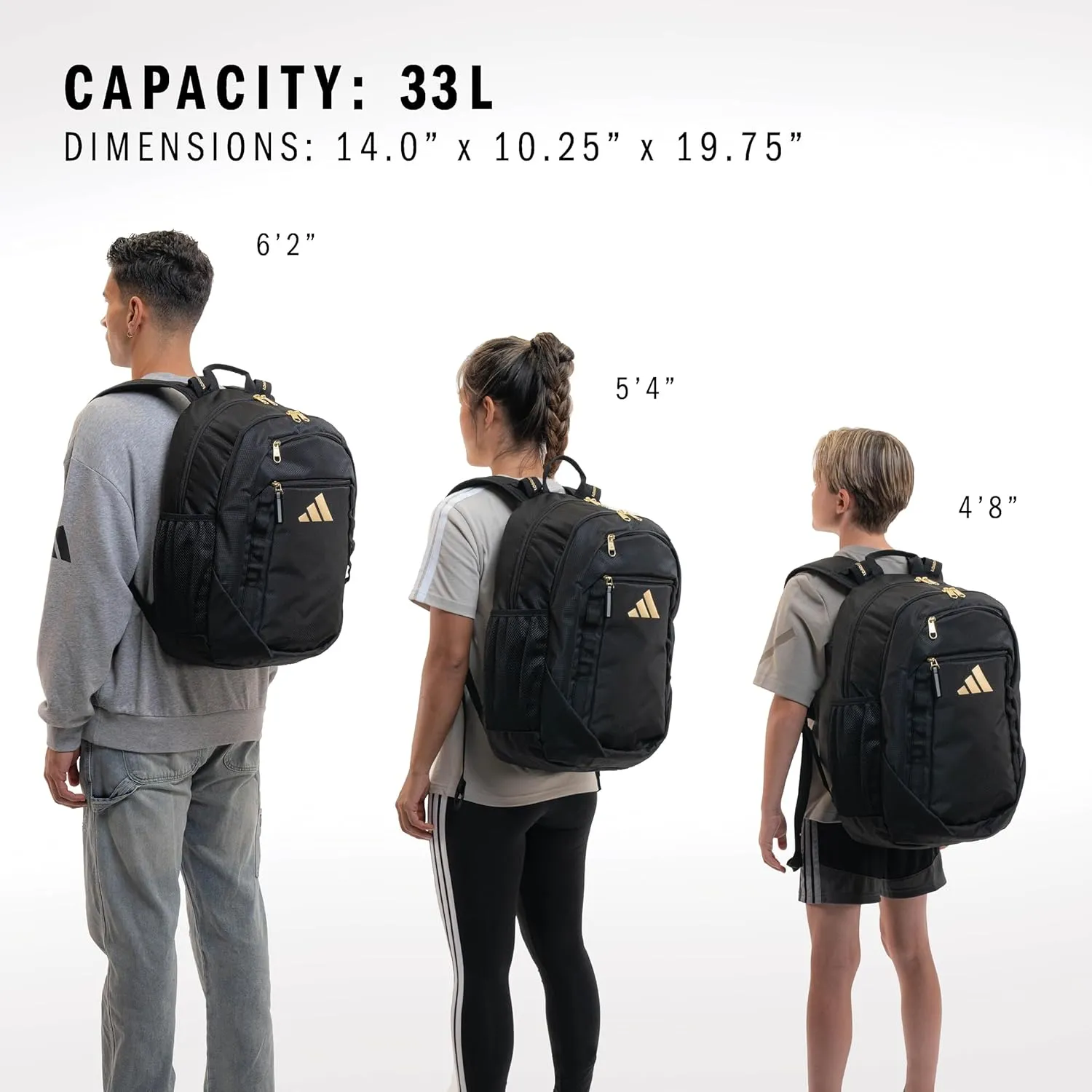 adidas Excelerator Backpack with Laptop Sleeve, Sport Bag for Men and Women, Twill Silver Dawn/Silver Dawn Grey, One Size