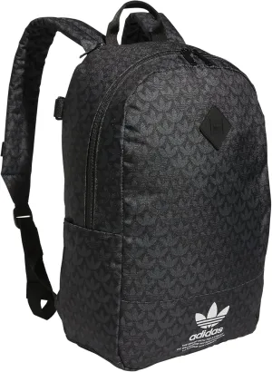 adidas Originals Graphic Backpack, Monogram AOP-Black, One Size