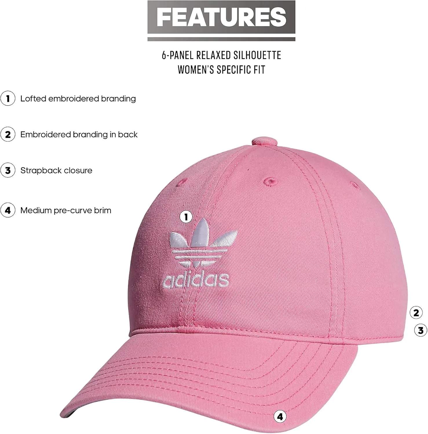 adidas Originals Women's Originals Relaxed Strap-Back Hat