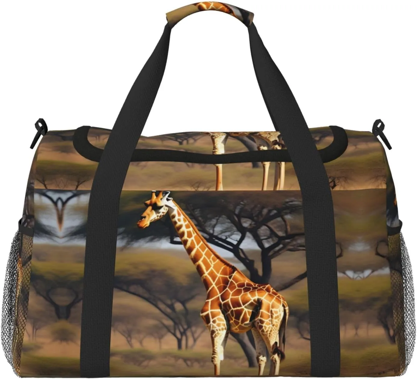 Africa Giraffe Majestic Tree print Weekender Overnight Carry On Bag Gym Luggage Bag Duffel Bag for Travel Women