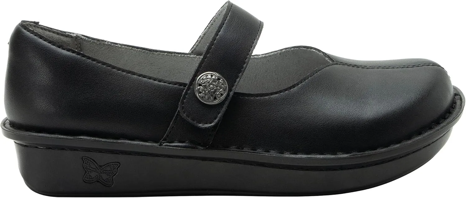 Alegria Women's Faye Leather Adjustable Strap Mary Jane Comfort Shoes
