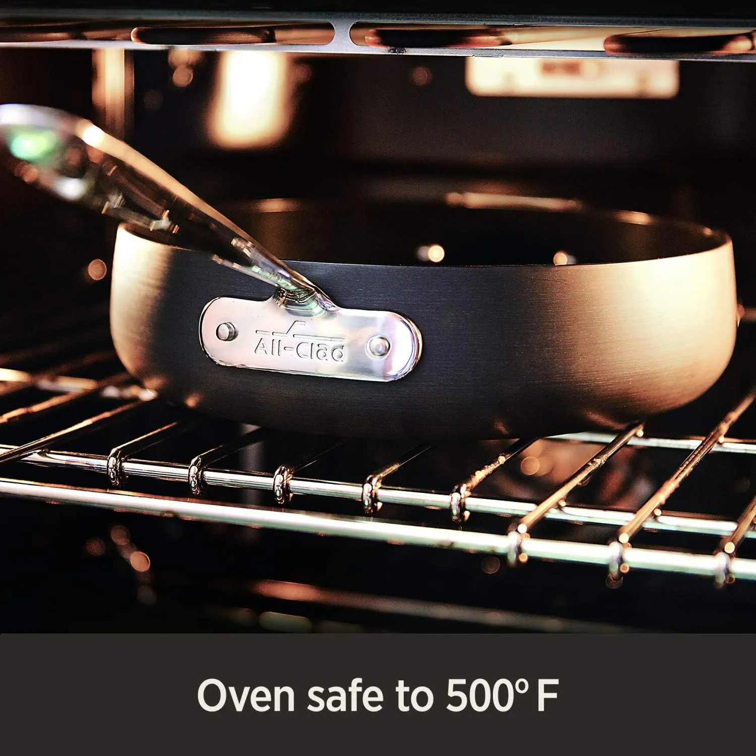 All-Clad HA1 Hard Anodized Nonstick Stockpot 4 Quart Induction Oven Broiler Safe 500F, Lid Safe 350F Pots and Pans, Cookware Black